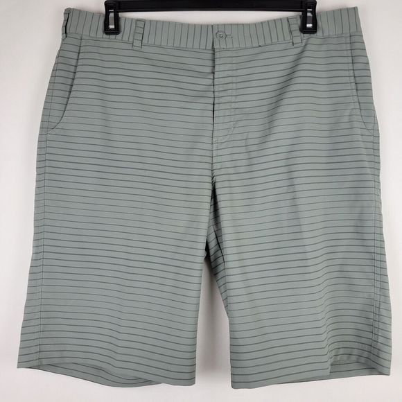 Nike Tour Performance Modern Tech 12” Golf Shorts Mens 38 Gray Striped Stretch - Picture 2 of 11